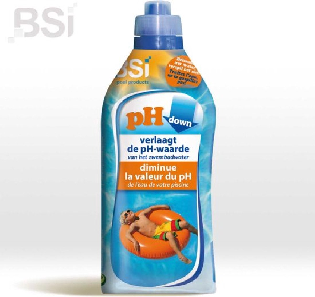 BSI - pH Down Liquid - Zwembad - Spa - Verlaagt de pH-waarde in uw zwembad of spa - 1 l