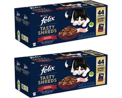 2x Felix - Heerlijke Reepjes Farm Selectie Multipack - Kattenvoer - 44x85g