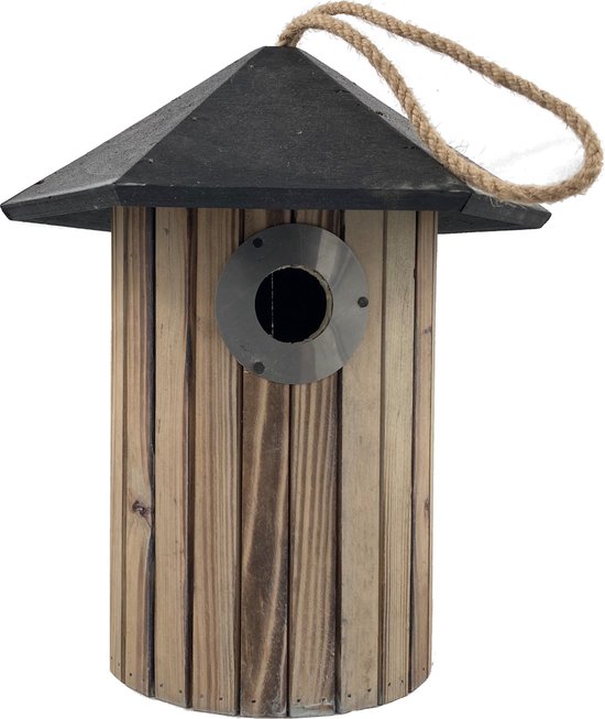 GARDEN SPIRIT Vogelhuisje hangend aan touw Nestkast rond Ø 16 x 30 cm