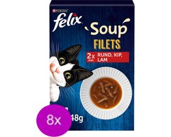 8x Felix - Farm Selectie - Kattensoep - 6x48g