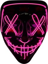 Masque LED Shutterlight® Purge - Rose - Masque d'Halloween - Masque de Fête - Festival - Cosplay
