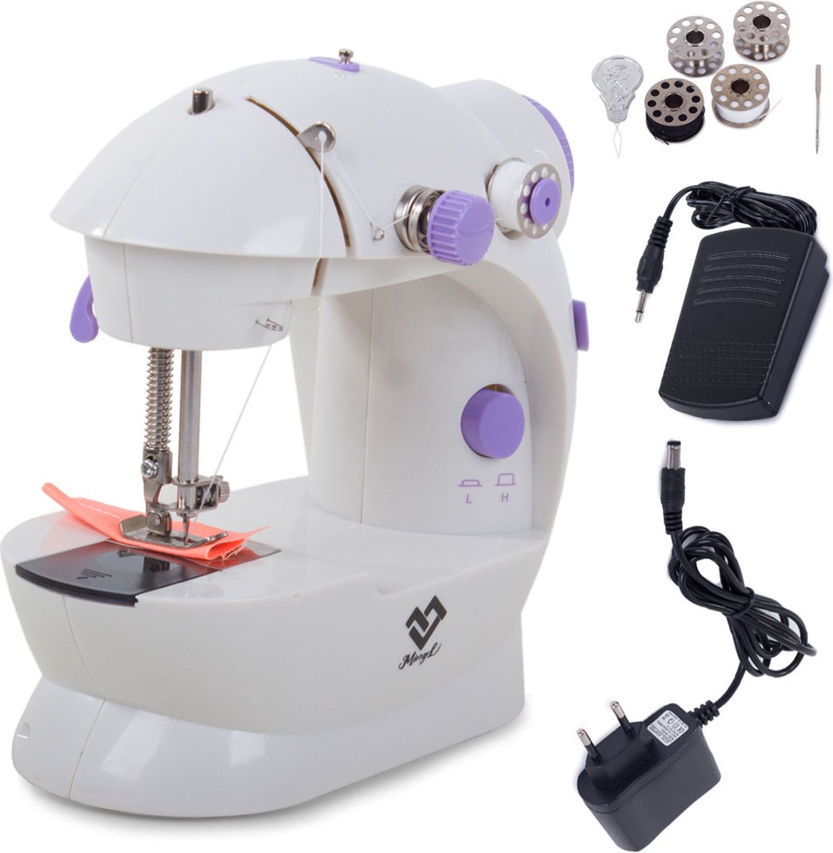 Borvat® | kleine reis naaimachine met voetpedaal & accessoires