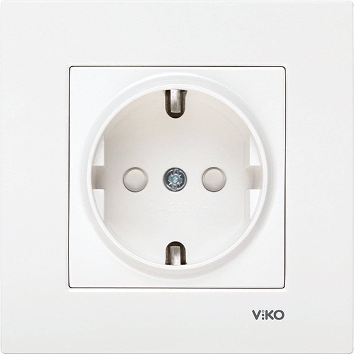 Panasonic Viko-Stopcontact Inbouw- Wit (Met Kinder Beveiliging)-Randaarde-Inclusief afdekraam-Wcd