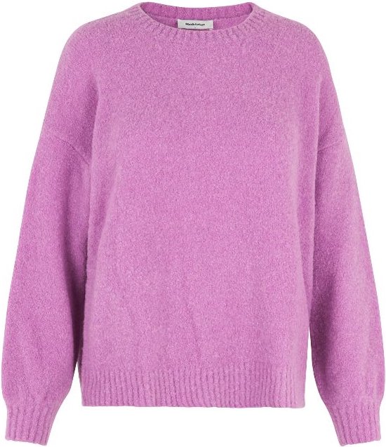 Belovecol Meisjes Trui Jurk Jumper Gebreide Ronde Hals Pof Lange Mouwen Jurken Pullover Jurken voor 6-12 Jaar, A-roze, 11-12 jaar