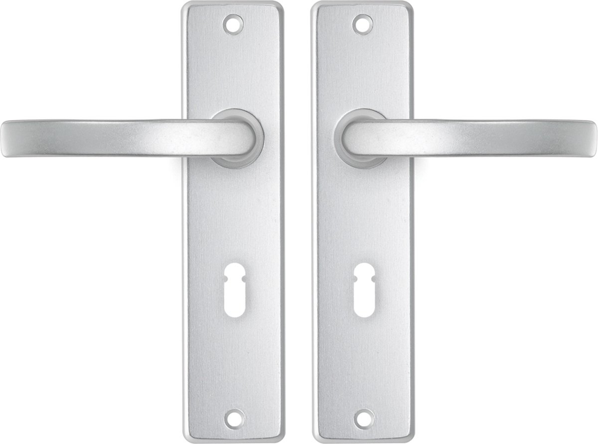 AXA Binnendeurbeslag Edge kruk Blok SL55 Aluminium