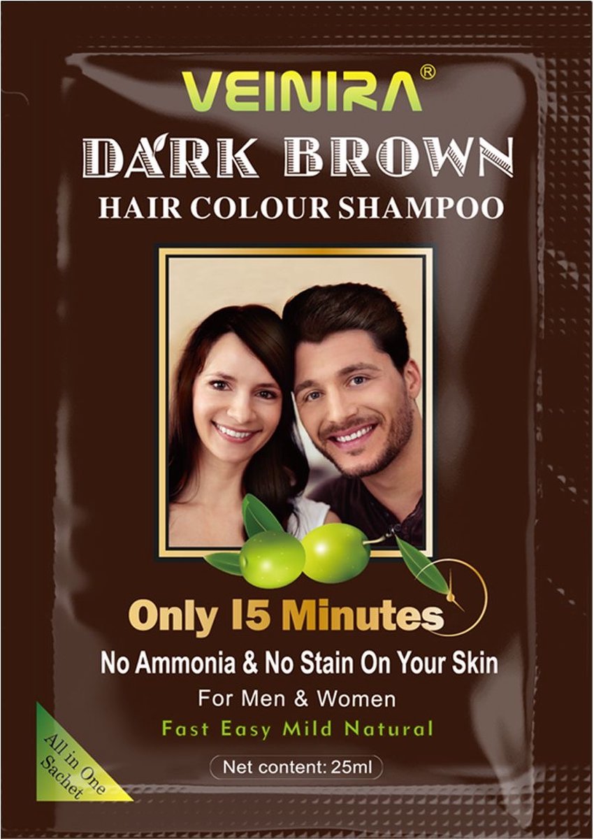 Dark Brown 3.0 - Hair color shampoo - 10 pakjes a 25ml