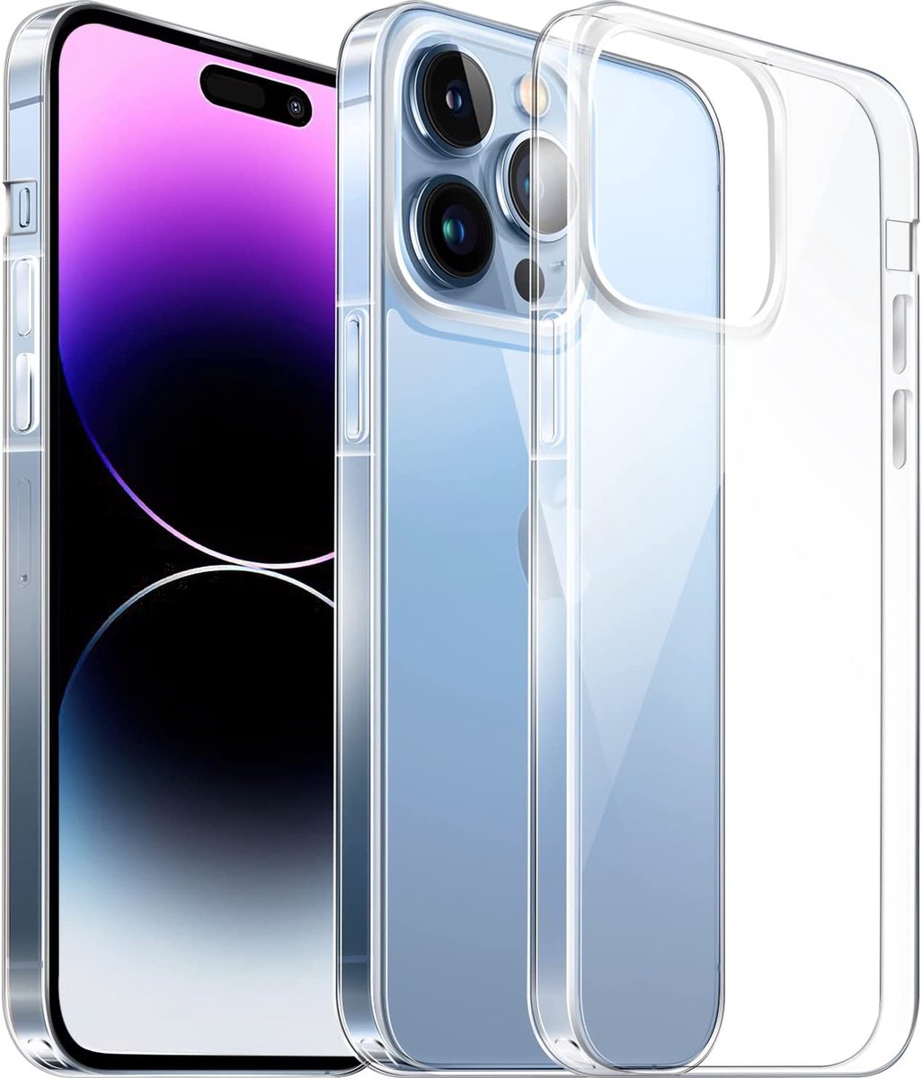 Soft TPU Transparant hoesje Silicone Case Geschikt voor: iPhone 14 Pro