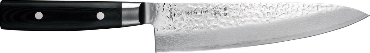 Yaxell Zen Koksmes 20 cm – 37 Lagen Damaststaal – Canvas-Micarta Heft