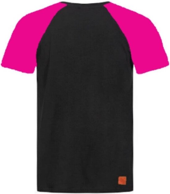 T-shirt zwart fuchsia