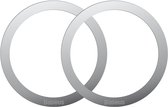 Baseus Halo Metalen Ring voor Magnetische Houders (Two Pack) Zilver