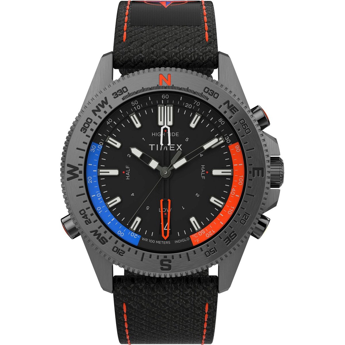 Timex Expedition North® Tide-Temp-Compass TW2V03900 Horloge - Textiel - Zwart - Ø 43 mm