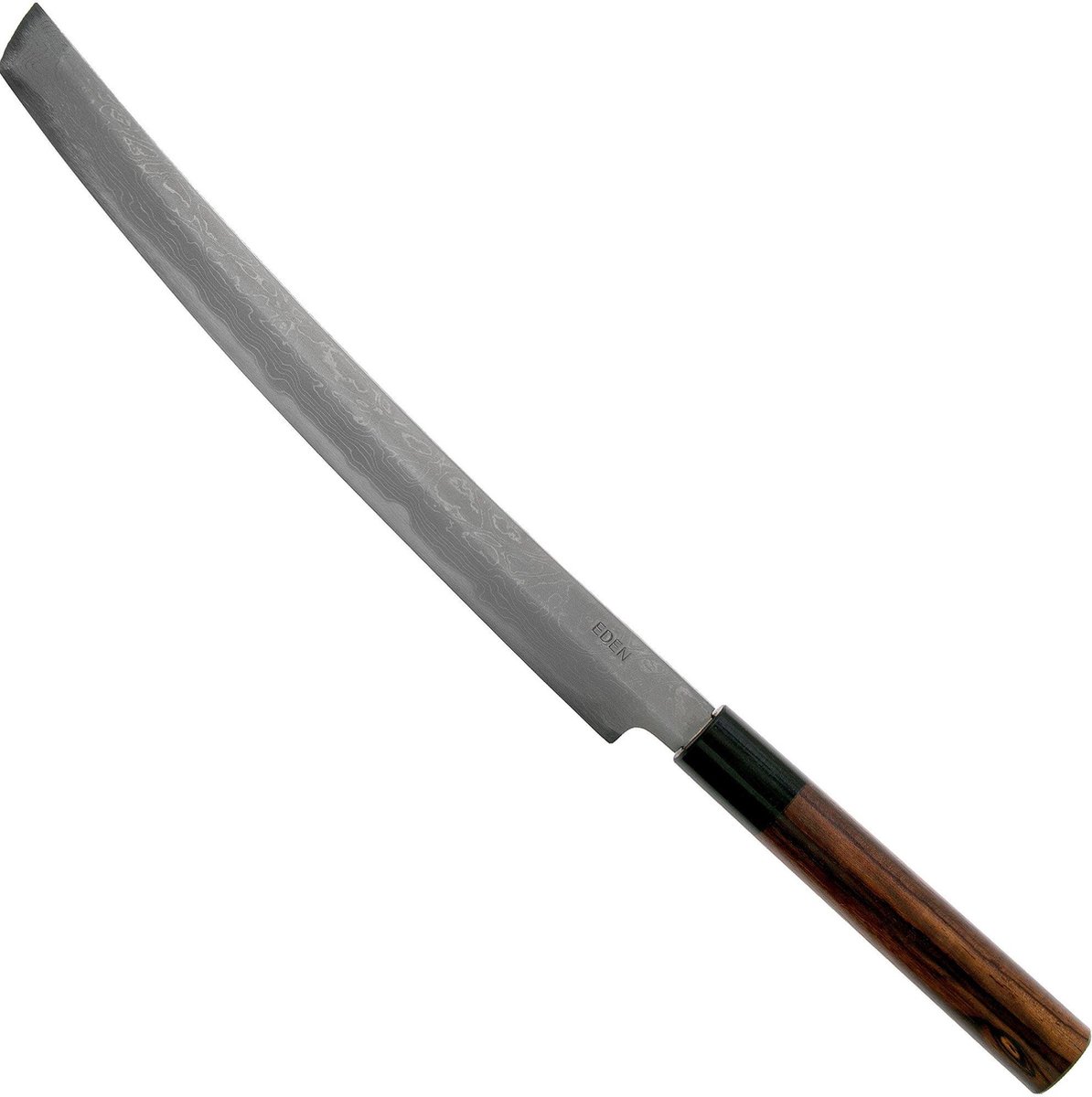 Eden Takobiki Ryoba 27 cm, Red Sandalwood, Sashimi-mes, 16-laags Damaststaal, Inclusief Houten Schede