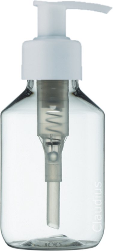 Lege plastic fles 100 ml PET transparant - met witte pomp - set van 10  stuks -... | bol