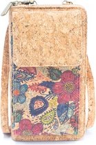 green-goose® Porte-monnaie en liège pour téléphone portable | Fleur | 19x10.5x4.5cm | Durable Biodégradable | Fabriqué à la main au Portugal