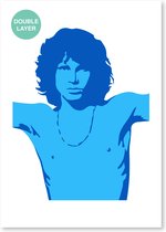 Jim Morrison sjabloon - 2 lagen kunststof A3 stencil - Kindvriendelijk sjabloon geschikt voor graffiti, airbrush, schilderen, muren, meubilair, taarten en andere doeleinden