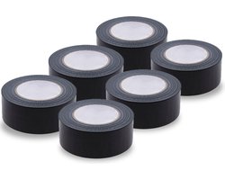 DULA Duct tape - Zwart - 50mm x 50m - 6 Rollen Duct tape