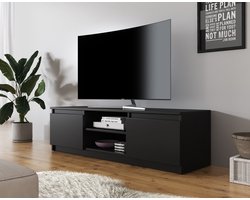 Meubella - TV-Meubel Diaz - Mat Zwart - 120 cm