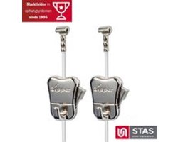 Stas ophangsysteem cobra met perlon 100 cm met zipper 2 stuks