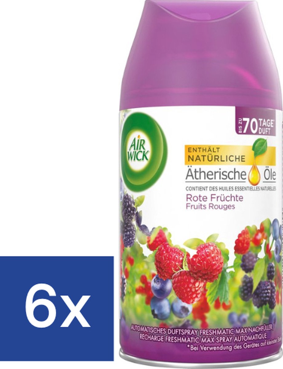 Airwick Freshmatic Rode vruchten Refill (Voordeelverpakking) - 6 x 250 ml