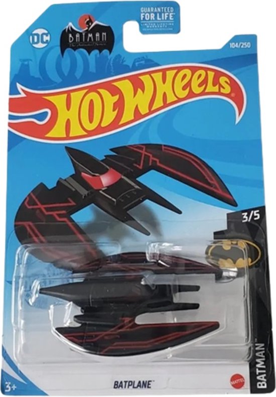 Laag scheuren Handelsmerk Hot Wheels Vliegtuig Batman Batplane 7 Cm Zwart | bol.com