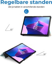 Case2go - Tablet hoes geschikt voor Lenovo Tab M10 (3e generatie) (TB328FU, TB328XU) - 10.1 inch - Tri-Fold Book Case met Auto/Wake functie - Eenhoorn