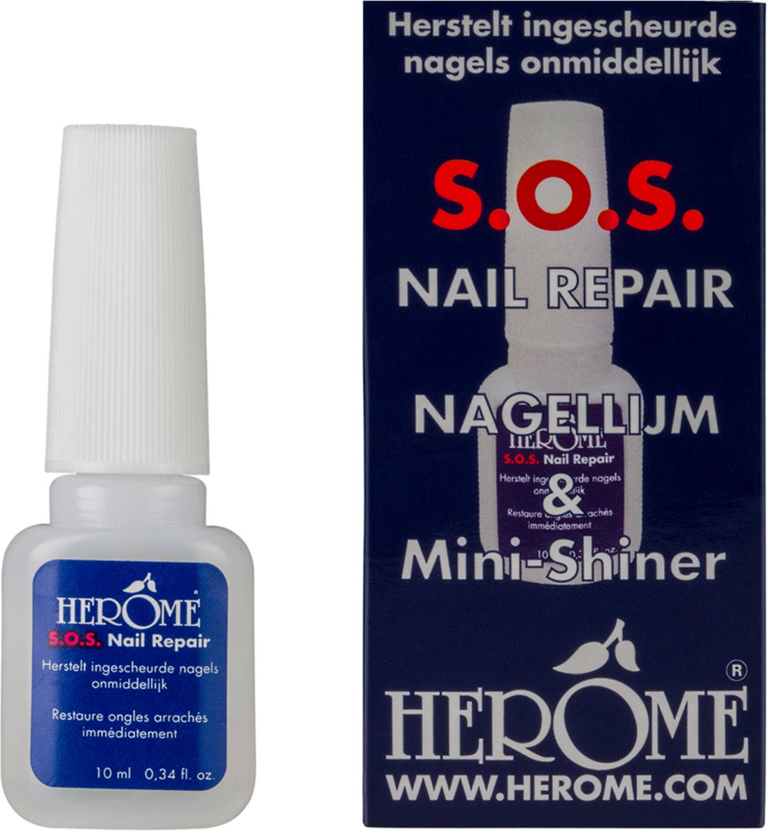Herome SOS Nail Repair - 10 ml - Herstelt Ingescheurde Nagels Onmiddelijk - Herome