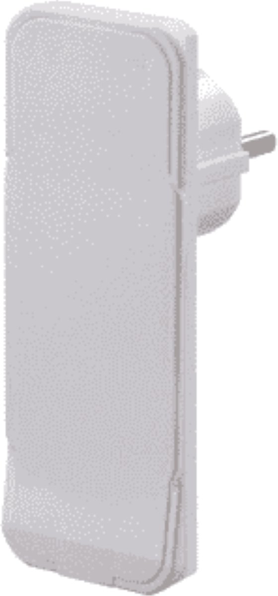 Platte steker voor wandcontactdoos - Wit - 16A/250V~ met dubbel veiligheidscontactsysteem