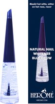Herome Natural Nail Whitener Blue Glow - accentueert de Natuurlijke Roze kleur van de Nagel - maakt Nagelranden Witter - Camoufleert Verkleuringen - 10ml.