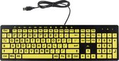 ClearKeys - Slechtzienden toetsenbord - Geel Zwart - Grote letters - ANSI