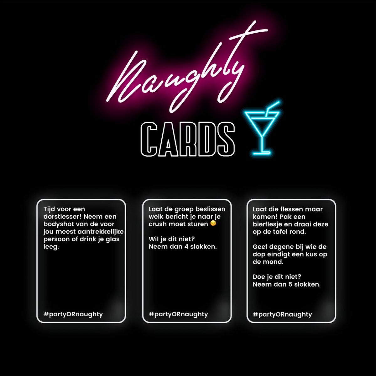 Party or Naughty - Het ultieme Drankspel met 100 Kaarten | Hilarisch & Intiem Kaartspel | Dobbelspel & Drinking Game — afbeelding 4