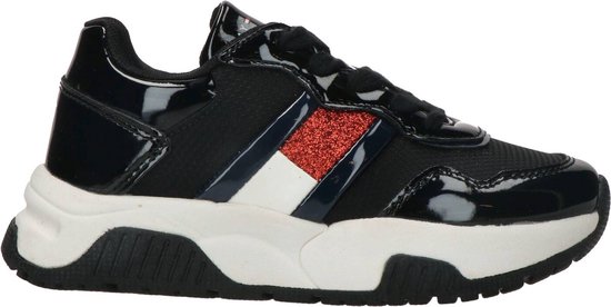 Tommy Hilfiger Daphne Sneaker - Meisjes - Zwart - Maat 37 | bol.com
