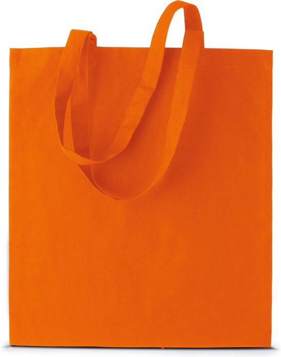 10x sac à bandoulière basique en coton orange 38 x 42 cm avec anses longues - Sacs Sacs à provisions - Sacs Goodie