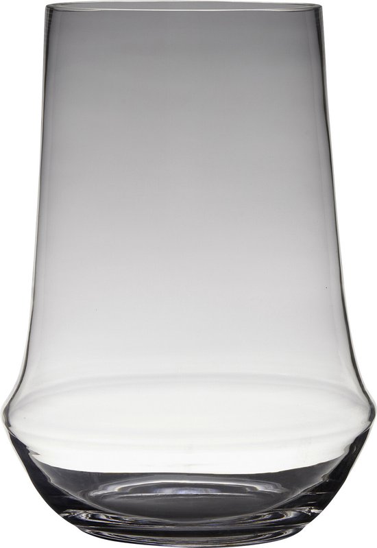 Transparante luxe grote stijlvolle vaas van glas - D25 x H35 cm - Bloemen/boeketten vaas - 5 liter