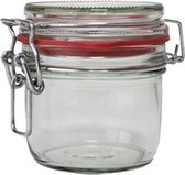 1x pot Weck / pot de conservation 200 ml avec anneau en caoutchouc rouge, couvercle à valve et fermeture à clip - pots de conservation - pots de conservation - récipients de conservation