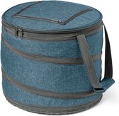 Opvouwbare koeltas blauw/grijs 30 x 26 cm 15 liter - Koeltassen