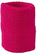 10x Fuchsia roze zweetbandje voor pols - zweetbandjes