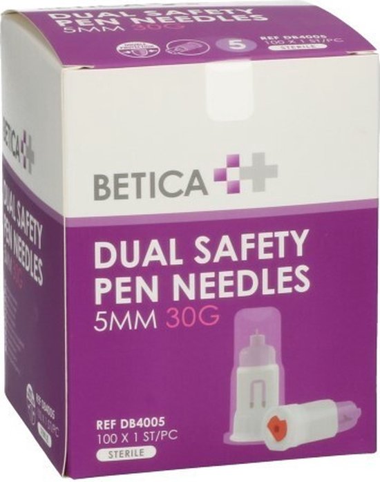 Foto: Betica veiligheidspennaalden dual safety 5mm x 30g 100 stuks