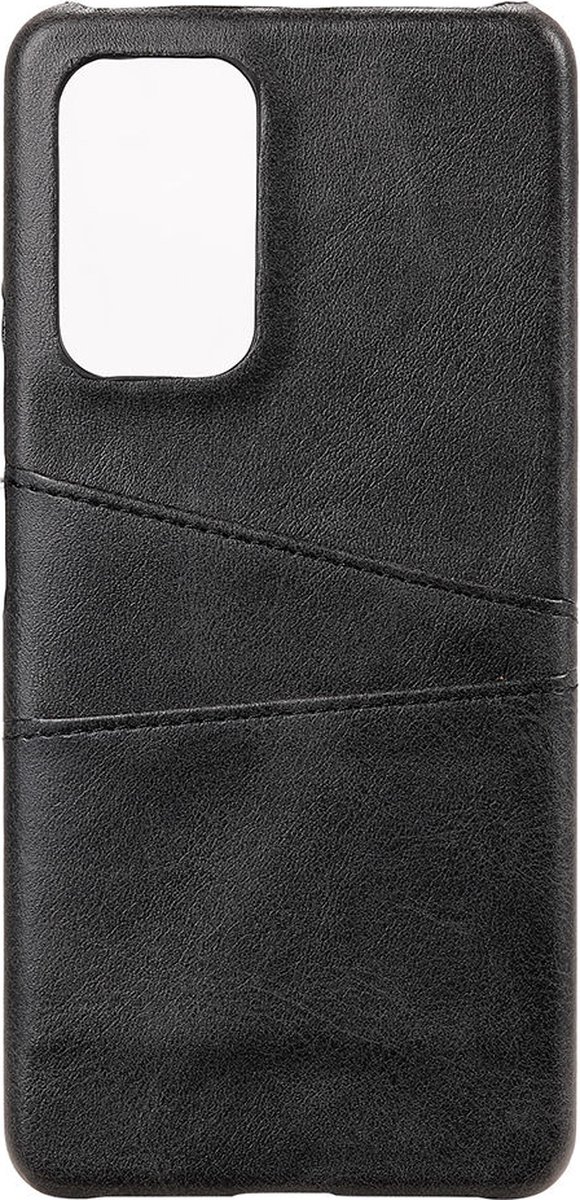 Shop4 - Samsung Galaxy A73 5G Hoesje - Harde Back Case Cabello met Pasjeshouder Zwart