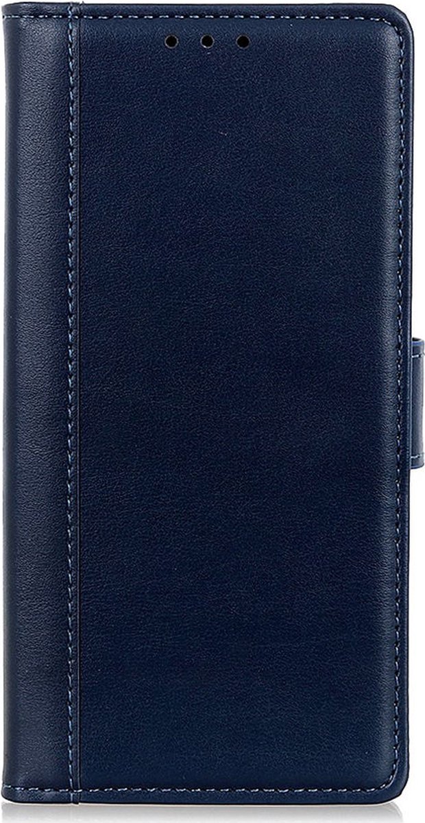 Shop4 - Xiaomi 12 Hoesje - Wallet Case met Pasjeshouder Grain Blauw