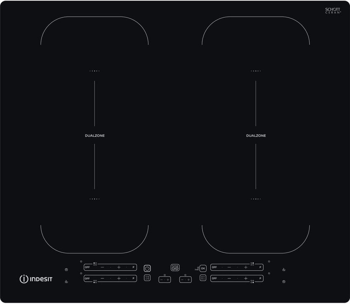 Indesit IB 88B60 NE Inductie inbouwkookplaat Zwart
