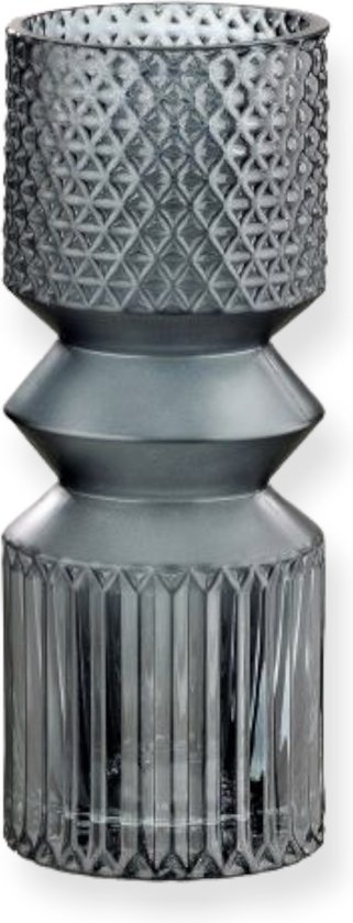 Vase Gilde Handwerk - Grijs - Glas - Pintu - Mat/transparent - 25 cm
