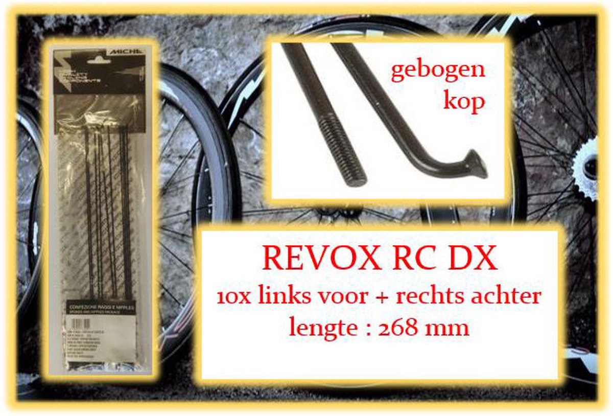Miche Spaak+nip. 10x LV+RA REVOX RC DX draadvelg