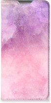 Leuk Telefoonhoesje Motorola Moto G52 | Moto G82 Bookcase Cover Pink Purple Paint