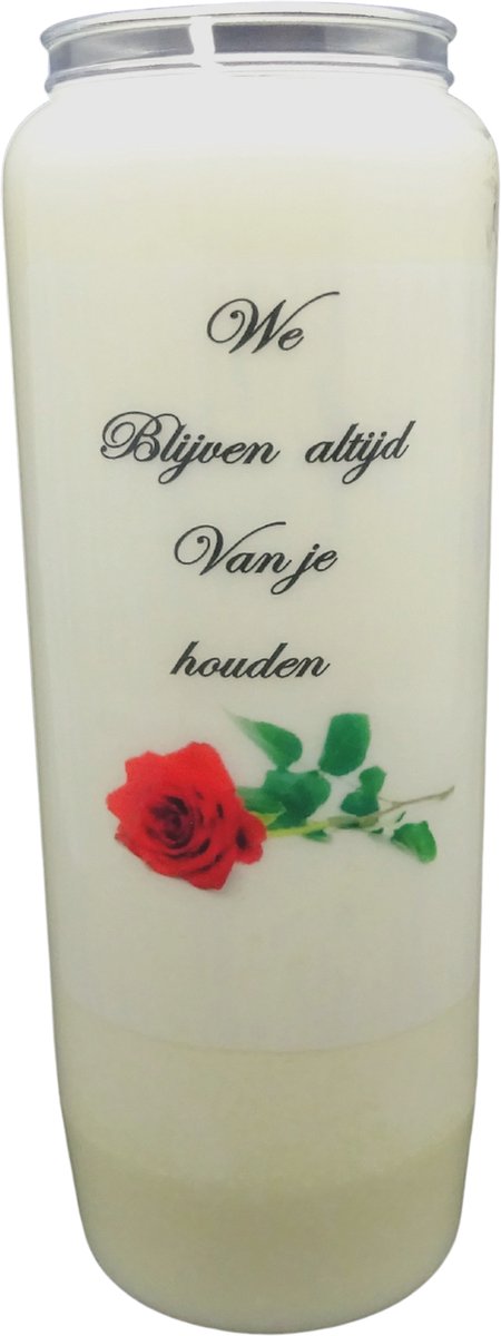 Partijhandel RODO Noveenkaars Spreuk 013 - 9 dagen brander (5 stuks) wit