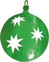 Kerstballen hangdecoratie groen 30 cm