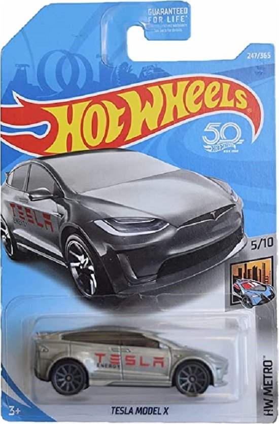 Hot Wheels Tesla Model X Die Cast voertuig 7 cm Schaal 164