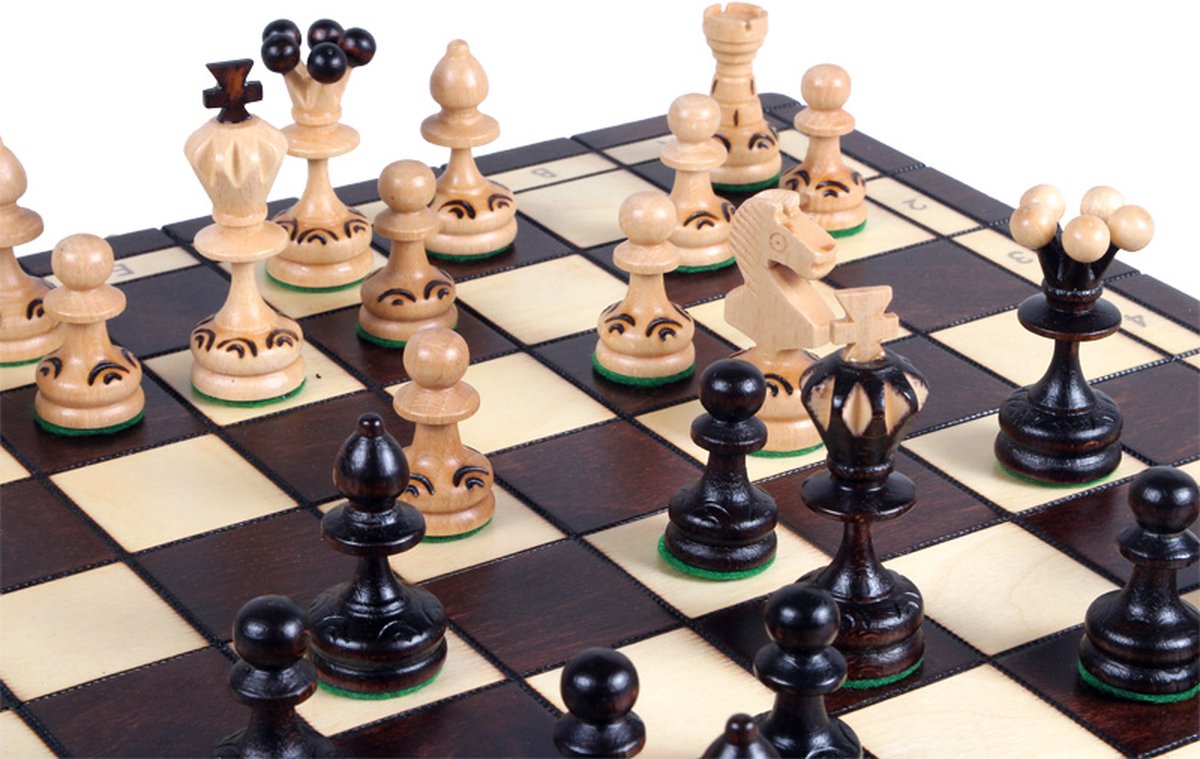 compromis oplichterij alleen Chess the Game - Decoratief Schaakspel - Klein houten schaakbord met  decoratieve... | bol.com