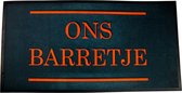 Bar mat Ons Barretje - Barmat - Bar mat - Bar accessoires - 60 x 30cm - Bar decoratie - Rubber - Antislip - Afdruipmat - Uniek - Cadeau - Mancave - Bar - Cave & Garden