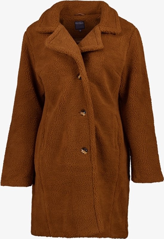 Teddy jas met knoopsluiting voor dames in Beige