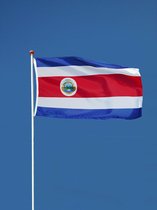 Costa Ricaanse Vlag - Costa Rica Vlag - 90x150cm - Costa Rica Flag - Originele Kleuren - Sterke Kwaliteit Incl Bevestigingsringen - Hoogmoed Vlaggen